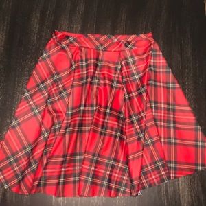 BlackMilk Tartan Red Skater Skirt ❤️🖤💛